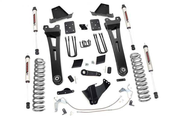 Rough Country - Rough Country Suspension Lift Kit 6 in. w/V2 Shocks Heavy-Duty Radius Arms Rubber Bushings Adjustable Alignment Cam Lifted Coil Springs Brackets Bumpstop Spacers w/Hardware - 54170 - Image 1