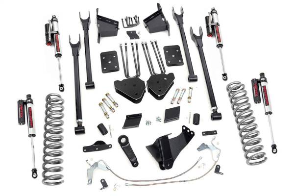 Rough Country - Rough Country Suspension Lift Kit 6 in. Radius Arm Drop Brackets Lifted Coil Springs Ultra Durable Fabricated Anti Wrap Rear Blocks w/ 4-Link Setup Includes Nitrogen-Charged N3 Shocks - 56550 - Image 1