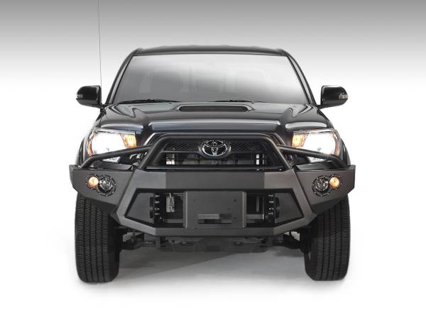 Fab Fours - Fab Fours Premium Heavy Duty Winch Front Bumper Uncoated/Paintable w/Pre-Runner Grill Guard Incl. 1in. D-Ring Mts./Light Cut-Outs w/Hella 90mm Fog Lamps/60mm Turn Signals [AWSL] - TT12-B1652-B - Image 1