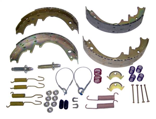 Crown Automotive Jeep Replacement - Crown Automotive Jeep Replacement Brake Shoe Service Kit Incl. Shoes/Lining Set/Hardware Kit 10 in. x 1.75 in. For Use w/Dana 44  -  8133818MK44 - Image 1