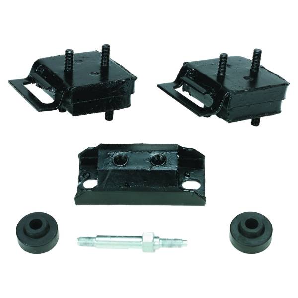 Crown Automotive Jeep Replacement - Crown Automotive Jeep Replacement Motor/Transmission Mount Kit Incl. 2 Engine Mounts/1 Transmission Mount/2 Insulators/1 Stud  -  3186107K - Image 1