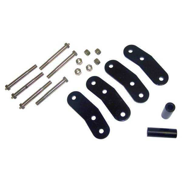 Crown Automotive Jeep Replacement - Crown Automotive Jeep Replacement HD Shackle Kit w/o Bushings Provides 3/4 in. Lift 5 1/2 in. From Bolt Hole To Bolt Hole Incl. 4 Plates/Hardware  -  SE04 - Image 1