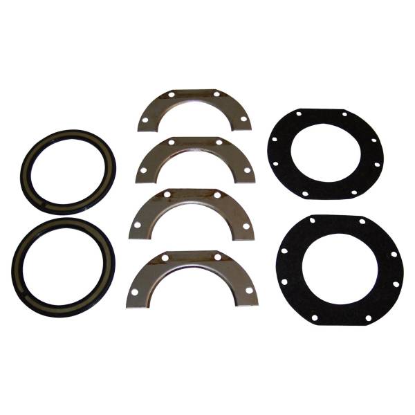 Crown Automotive Jeep Replacement - Crown Automotive Jeep Replacement Steering Knuckle Seal Kit Front Incl. 4 Retaining Plates/2 Felt Seals/2 Rubber Seals  -  J0908226 - Image 1