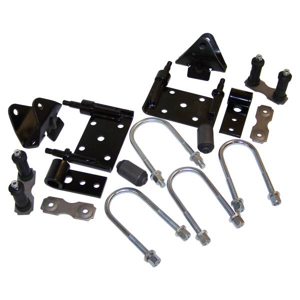 Crown Automotive Jeep Replacement - Crown Automotive Jeep Replacement Leaf Spring Mounting Kit Front Includes: Nuts/Lockwashers/Brackets/Bushings/Spring Plates/U-Bolts/Shackle Kit  -  5359011K - Image 1