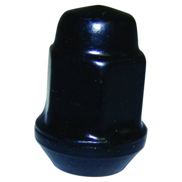 Crown Automotive Jeep Replacement - Crown Automotive Jeep Replacement Wheel Lug Nut 1/2 in. x 20 Thread Size Black Capped Lug Nut  -  J4006956BLK - Image 1