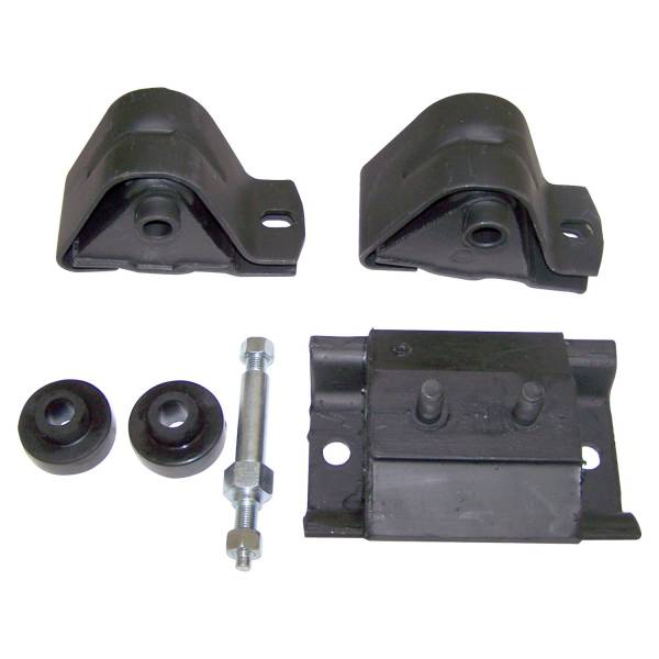 Crown Automotive Jeep Replacement - Crown Automotive Jeep Replacement Engine Mount Kit Incl. 2 Engine Mounts 1 Transmission Mount 2 Insulators 1 stud  -  52000074K - Image 1