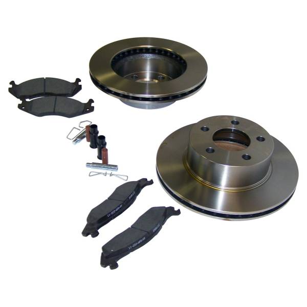 Crown Automotive Jeep Replacement - Crown Automotive Jeep Replacement Disc Brake Service Kit Front Kit Includes Pads/Rotors/Springs/Bushings/Pins  -  3251156K - Image 1