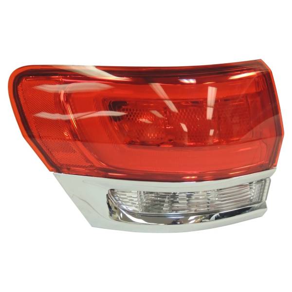 Crown Automotive Jeep Replacement - Crown Automotive Jeep Replacement Tail Light Assembly Left w/Chrome Bezel  -  68110017AD - Image 1