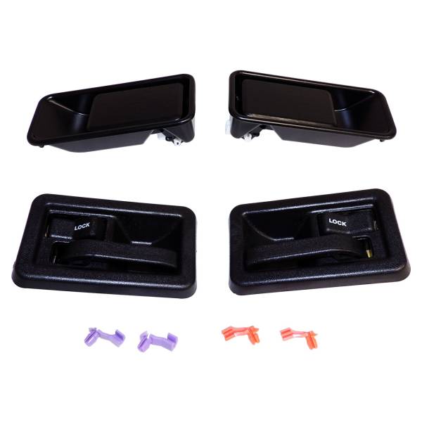 Crown Automotive Jeep Replacement - Crown Automotive Jeep Replacement Door Handle Kit Includes Left/Right Exterior and Interior Door Handles Door Lock Rod Clips  -  55176548MK - Image 1