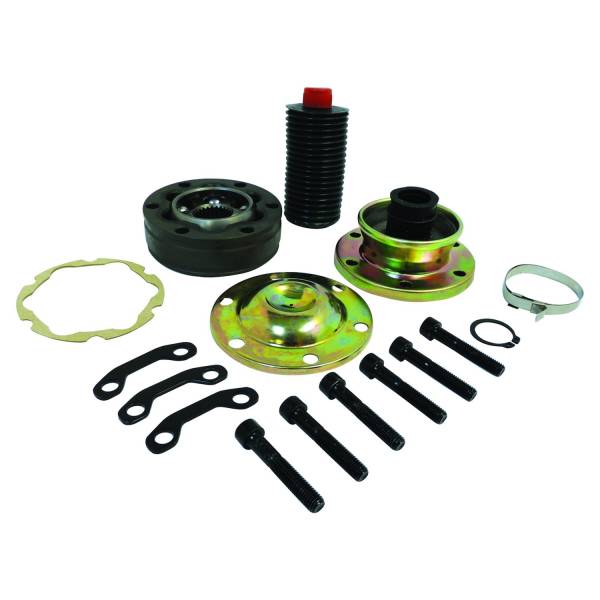 Crown Automotive Jeep Replacement - Crown Automotive Jeep Replacement CV Joint Repair Kit Front Transfer Case End Incl. Boot/Inner And Outer Caps/CV Joint/Clamps/Snap Ring/Bolts/Grease  -  528534RRK - Image 1