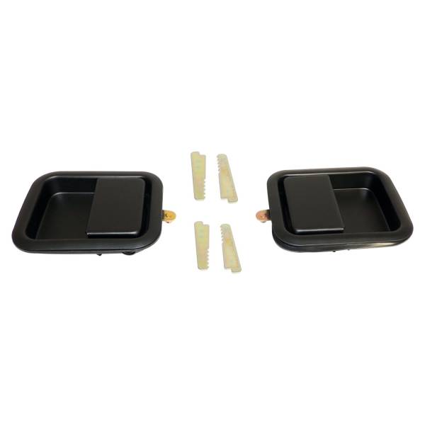 Crown Automotive Jeep Replacement - Crown Automotive Jeep Replacement Door Handle Kit Incl. Black Handles/4 Keepers w/Full Steel Doors  -  55076222K - Image 1