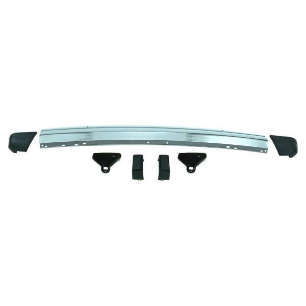 Crown Automotive Jeep Replacement - Crown Automotive Jeep Replacement Front Bumper Kit Chrome Includes 1 Bumper 2 End Caps 2 Bumper Guards And Brackets  -  52000177K - Image 1