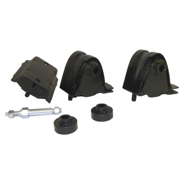 Crown Automotive Jeep Replacement - Crown Automotive Jeep Replacement Engine Mount Kit Incl. 2 Engine Mounts/1 Transmission Mount/2 Insulators/1 Stud  -  52019201K - Image 1