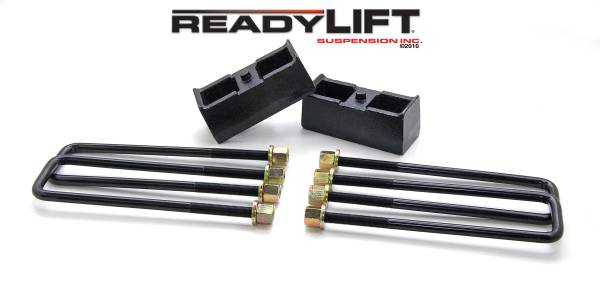 ReadyLift - ReadyLift Rear Block Kit 2.25 in. Cast Iron Blocks Incl. U-Bolts All Required Hardware - 66-3002 - Image 1