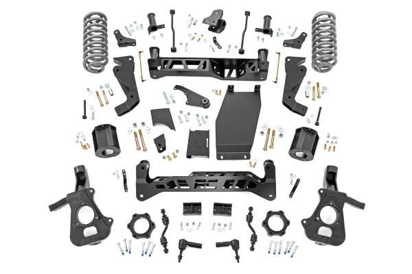 Rough Country - Rough Country Suspension Lift Kit 6 in. Lift Incl. Knuckles Crossmember Strut Spacer Diff. Drop Brkt. Swaybar Link skit Plate Coil Springs Trackbar Brkt. Shock Extensions Hardware - 16230 - Image 1