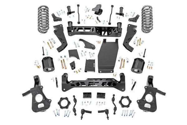 Rough Country - Rough Country Suspension Lift Kit 6 in. Lift Incl. Knuckles Crossmember Strut/CV Spacer Diff. Drop Brkt. Swaybar Links Brake Line Reloc. Coil Springs Trackbar Brkt. Shock Ext. - 16330 - Image 1