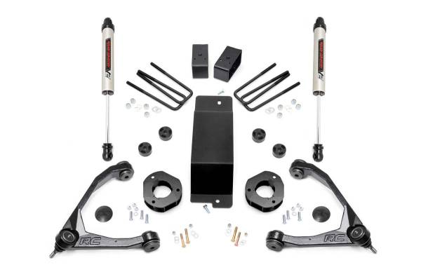 Rough Country - Rough Country Suspension Lift Kit w/Shocks 3.5 in. Lift Incl. Upper Control Arms Rear N3 Struts And V2 Shocks Stock Cast Steel - 19470 - Image 1