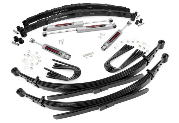 Rough Country - Rough Country Suspension Lift Kit w/Shocks 2 in. Lift Incl. Leaf Springs Brake Line Reloc. Brkt. U-Bolts Front and Rear Premium N3 Shocks - 23530 - Image 1