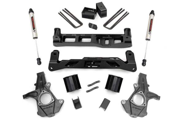 Rough Country - Rough Country Suspension Lift Kit w/Shocks 5 in. Lift Incl. Strut Spacers Rear V2 Monotube Shocks - 26170 - Image 1