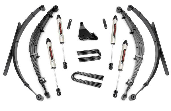 Rough Country - Rough Country Suspension Lift Kit 4 in. Includes Valved N3 Series Shock Absorbers Lifted Leaf Springs Sway-Bar And Track Bar Drop Brackets U-Bolts w/Hardware - 50170 - Image 1