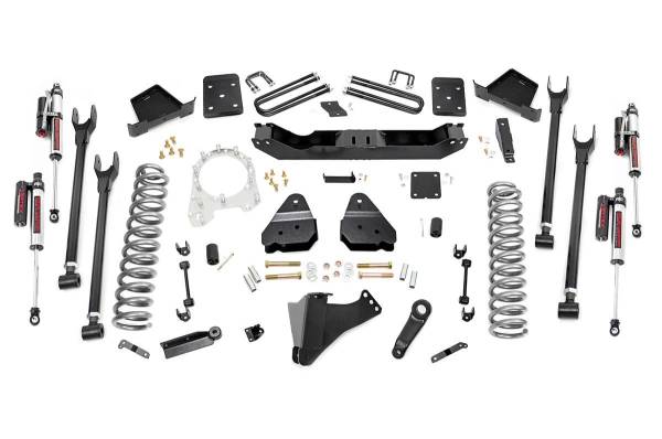 Rough Country - Rough Country Suspension Lift Kit 6 in. Radius Arm Drop Brackets Lifted Coil Springs Anti Wrap Rear Blocks w/4-Link Adjustable Lower Control Arms Includes N2.0 Series Shock - 50850 - Image 1