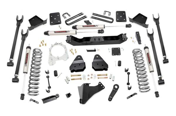 Rough Country - Rough Country Suspension Lift Kit 6 in. 4-Link w/N3 Shocks Lifted Coil Springs Upper / Lower Control Arms Bumpstop Spacers w/Hardware 321.97 Weight - 50870 - Image 1