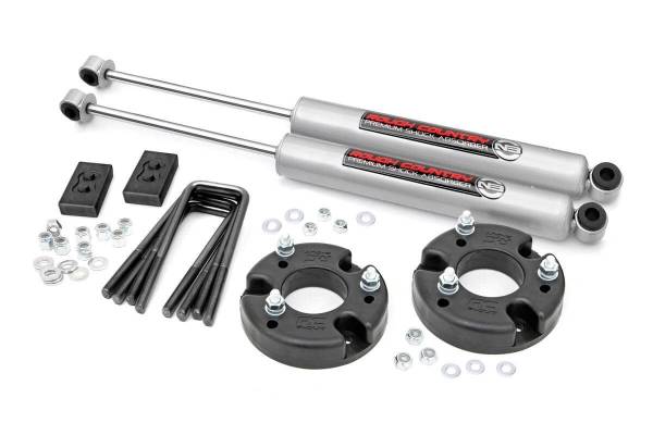 Rough Country - Rough Country Suspension Lift Kit 2 in. Bolt On Strut Spacer Rear Blocks Includes Shock Absorbers - 52230 - Image 1