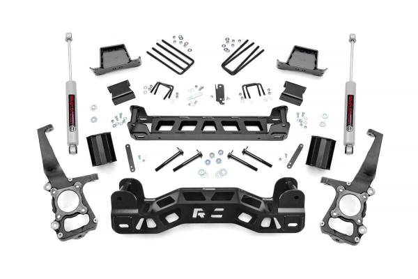 Rough Country - Rough Country Suspension Lift Kit 6 in. w/N3 Shocks Durable Lifted Knuckles Strut Spacers 1/4 in. Thick Plate Steel Front/Rear High Clearance - 57331 - Image 1