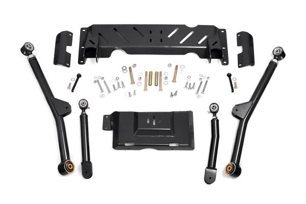 Rough Country - Rough Country X-Flex Long Arm Upgrade Kit For 4-6 in. Lift Incl. Front Control Arms w/X-Flex Joints Long Arm Mounting Crossmember Transfer Case Skid Plate Hardware - 61600U - Image 1