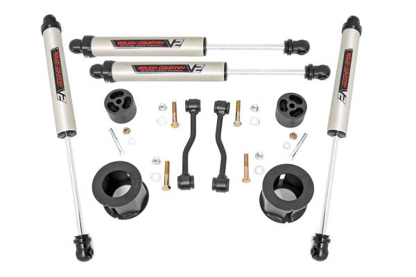 Rough Country - Rough Country Suspension Lift Kit 2.5 in. w/V2 Shocks Lifted Coil Springs Sway Bar Links Forged Track Bar Bumpstop Spacers w/Hardware - 63470 - Image 1