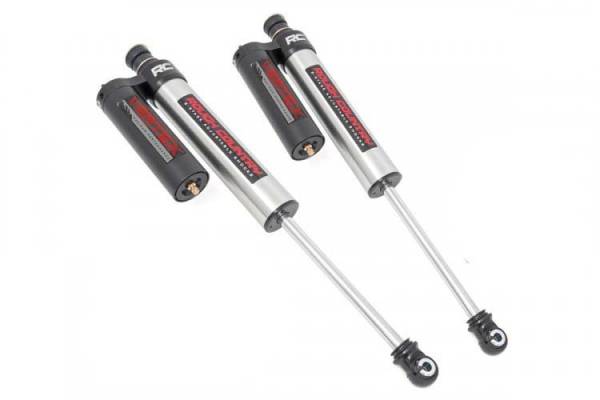 Rough Country - Rough Country Vertex Shocks Extended Length 23.54 in. Collapsed Length 14.61 in. Zinc Plate Finish w/Double Clear Coat Monotube Design 20 mm. Chrome Hardened Piston Rod Pair - 689009 - Image 1