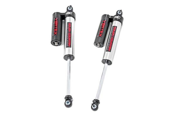 Rough Country - Rough Country Vertex 2.5 Reservoir Shock Absorber Set Adjustable For Rear Left and Right w/4-6.5 in. Lifts Incl. Reservoir Mounting Plates Stainless Steel Clamps - 699002 - Image 1