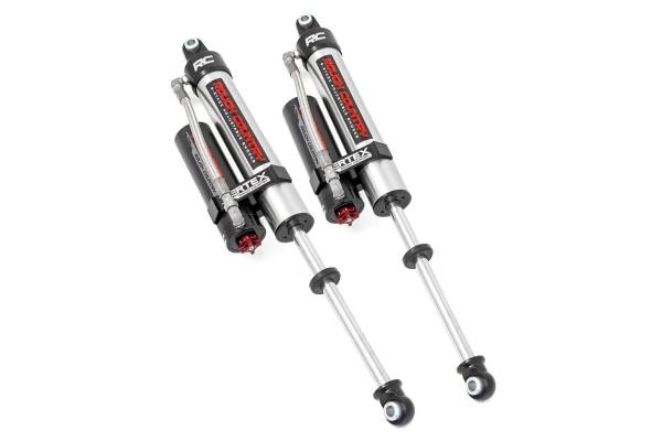 Rough Country - Rough Country Vertex Shocks Extended Length 30.08 in. Collapsed Length 18.43 in. Zinc Plate Finish w/Double Clear Coat Monotube Design 22 mm. Chrome Hardened Piston Rod Pair - 699011 - Image 1