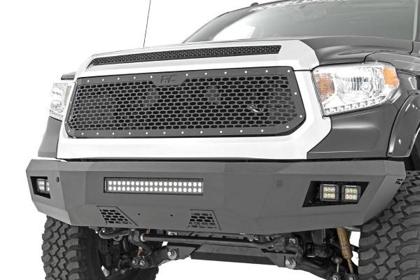 Rough Country - Rough Country Mesh Grille Front Black Series Black Powder Coat Finish Stainless Steel Hardware Unique Mesh Pattern - 70222 - Image 1