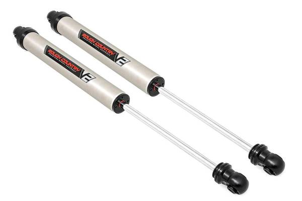 Rough Country - Rough Country V2 Monotube Shocks Rear 7.5-8 in. Aluminum 46 mm. Piston 36 Kilonewton Tensile Strength Extended Length 30.08 in. Collapsed Length 18.5 in. - 760744_M - Image 1