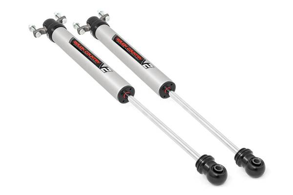 Rough Country - Rough Country V2 Monotube Shocks Front 5-8 in. Nitrogen Charged Monotube Design T6061 Brushed Aluminum Body 36kN Tensile Strength Pair - 760776_A - Image 1