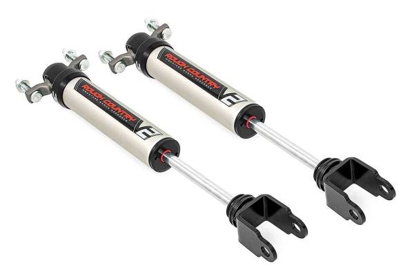 Rough Country - Rough Country V2 Monotube Shocks Front 3.5-4.5 in. Aluminum 46 mm. Piston 36 Kilonewton Tensile Strength Extended Length 19.88 in. Collapsed Length 13.82 in. - 760780_A - Image 1