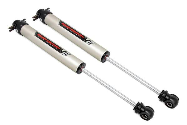 Rough Country - Rough Country V2 Monotube Shocks Rear 6-8 in. Nitrogen Charged Monotube Design T6061 Brushed Aluminum Body 36kN Tensile Strength Pair - 760790_G - Image 1