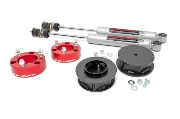 Rough Country - Rough Country Suspension Lift Kit w/Shocks 3 in. Lift Incl. Front Strut Ext. Rear Coil Spring Spacers Hardware Rear Premium N3 Shocks Red - 76530RED - Image 1