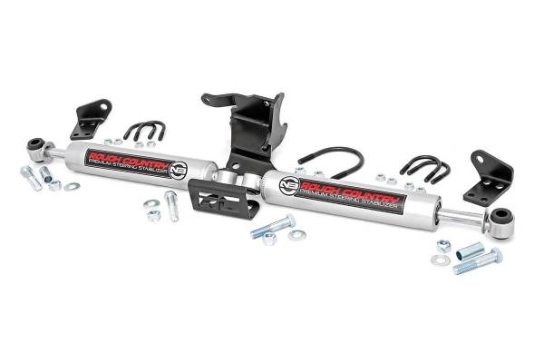 Rough Country - Rough Country N3 Dual Steering Stabilizer Steering Damper Kit - 87304 - Image 1