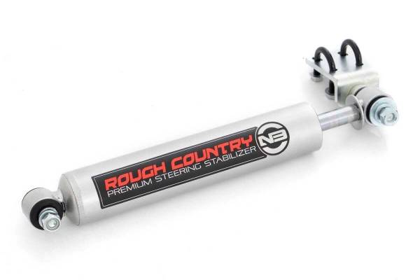 Rough Country - Rough Country Steering Stabilizer Designed To Restrain Bump Steer And Front End Vibration Chrome Hardened 18 mm. Piston Rod - 8732430 - Image 1