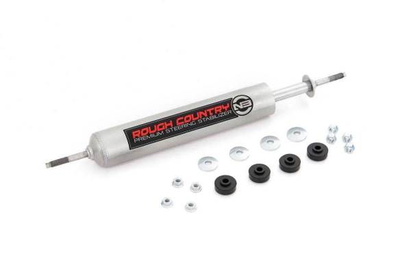 Rough Country - Rough Country Steering Stabilizer Designed To Restrain Bump Steer And Front End Vibration Chrome Hardened 18 mm. Piston Rod - 8733430 - Image 1