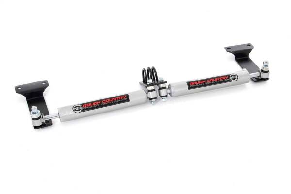 Rough Country - Rough Country N3 Dual Steering Stabilizer Big Bore Incl. Mounting Brackets and Hardware - 8749030 - Image 1