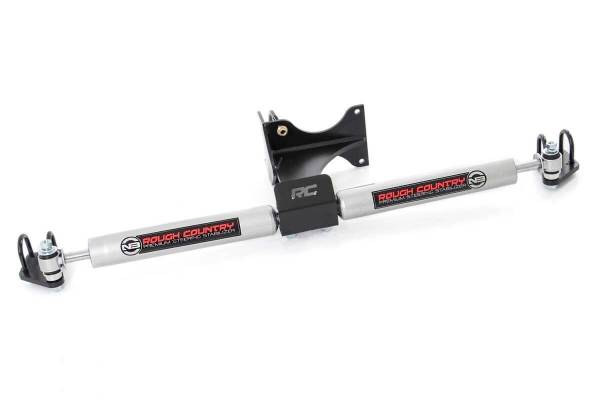 Rough Country - Rough Country N3 Dual Steering Stabilizer Big Bore Incl. Mounting Brackets and Hardware - 8749130 - Image 1