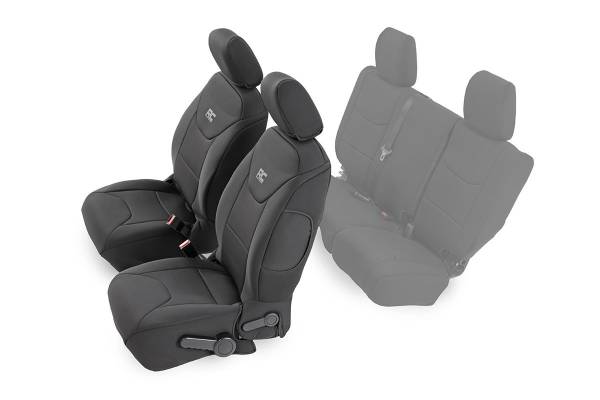 Rough Country - Rough Country Seat Cover Set Front Black Series 4 Layer Construction Thick Foam Padding - 91004F - Image 1