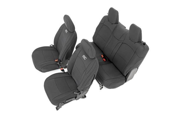 Rough Country - Rough Country Seat Cover Set Front/Rear Black Series 4 Layer Construction Thick Foam Padding - 91020 - Image 1