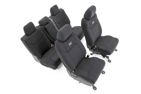 Rough Country - Rough Country Neoprene Seat Covers Front And Rear Neoprene 4-Layer Construction Black - 91027A - Image 1