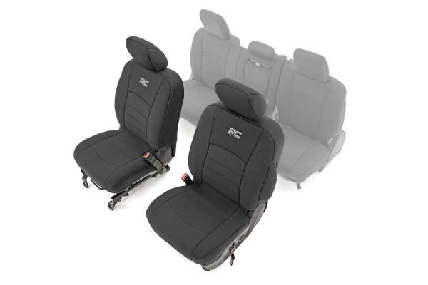 Rough Country - Rough Country Neoprene Seat Covers Front Neoprene 4-Layer Construction Black - 91028 - Image 1