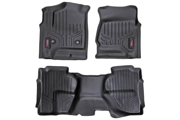 Rough Country - Rough Country Heavy Duty Floor Mats Bucket Seats Front And Rear 3 pc. Double Cab - M-21412 - Image 1