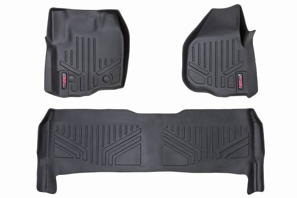 Rough Country - Rough Country Heavy Duty Floor Mats Front And Rear 3 pc. Raised Pedal - M-51213 - Image 1